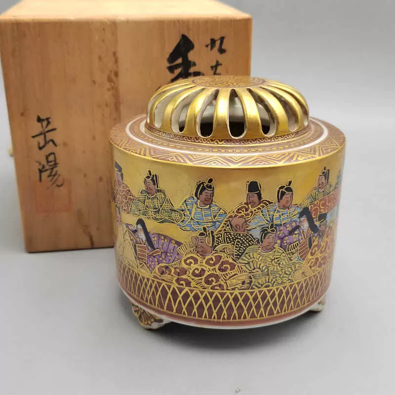九谷焼 香炉 三十六歌仙 香器 仏具 陶器 美術保存作家 九谷焼 香炉 三十六歌仙 香器 仏具 陶器 美術保存作家