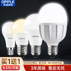 Op Lighting Led Light Bulb E27/E14 Size Screw Base Super Bright Household Desk Lamp Bulb Energy-Saving Lamp Pure White Light 6W