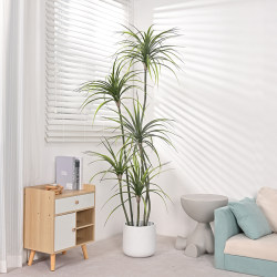 Simulated Dragon Blood Tree, High-End Light Luxury Artificial Green Plant, Indoor Living Room Large Floor-Standing Potted Plant Decoration, Artificial Plant