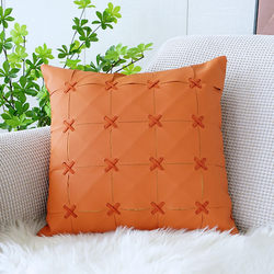 Light Luxury Nordic Ins-Style Pu Leather Pillow Cover, Headboard Cushion, Car and Office Cushion, Soft Decor Design Cushion