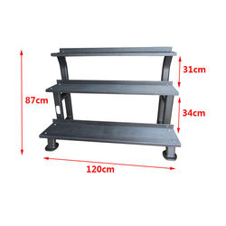 Three-layer kettlebell rack multifunctional gym fitness rack private training studio kettlebell placement rack combination training commercial