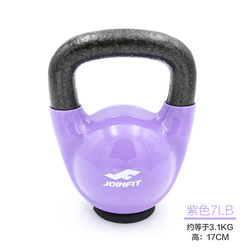 Joinfit teaches kettlebells for women and men to train arm muscles at home with plastic dipped dumbbell balls and private gym equipment