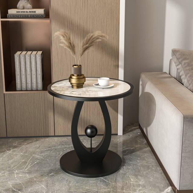 Living room sofa side table coffee table rock slab side cabinet corner ...