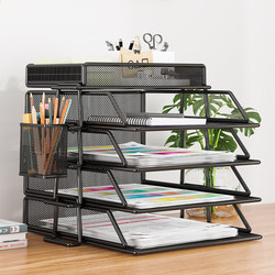Desktop Bookshelf, Multi-Layer Storage Rack on the Desk, Small Vertical Bookcase, Office Desk Workstation File and Book Storage Rack