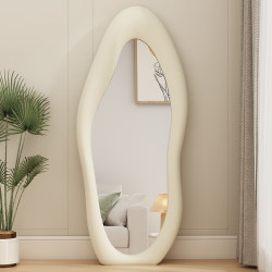Full-Length Mirror for Home Bedroom, Floor Mirror for Girls' Dormitory, Clothing Store Fitting Mirror, Internet-Famous Cloud-Shaped Dressing Mirror