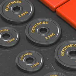 Painted Dumbbell Plates, Pure Iron Metal Small Hole Plates, Home Fitness Equipment Accessories, Weight Plates, Threaded Dumbbell Rods, Pair