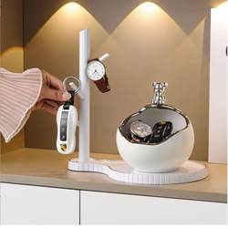 Bear-Shaped Storage Ornament, Light Luxury, High-End, for Entryway, Key Holder, Shelf, Shoe Cabinet, Cute Decoration