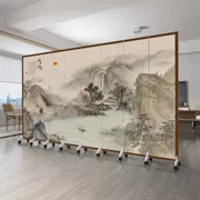 Trung Quốc vách ngăn phòng khách phòng ngủ chặn lối vào di động gấp tường văn phòng bức tranh phong cảnh cổ gấp màn hình