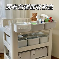 Diaper Changing Table Side Hanging Basket Baby Bedside Rail Diaper Storage Box Shelf Crib Hanging Storage Organizer