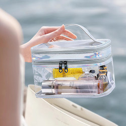 Transparent Cosmetic Bag for Women, Portable Large Capacity 2025 New Cosmetic Storage Bag, Travel Toiletry Bag, Waterproof Small Bag