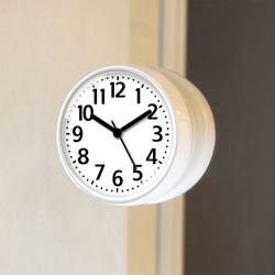 Bathroom Suction Cup Clock, No Drilling Required, Anti-Fog, Waterproof, Simple Kitchen and Bathroom Tile Clock, Refrigerator Wall Clock, Table Clock