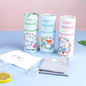 
Guanhui Doraemon Anti-Ice Sleeve Summer New Defensive Sleeve Outdoor Sports Riding Ice Silk Sleeve Cover Color Box Pack