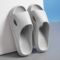 Four-Season Slippers for Women soft sole Simple Household Bathroom Non-Slip Lightweight Indoor Slippers for Men and Couples