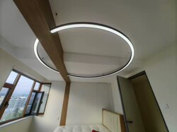 Hollow Round Chandelier with Beam Lamp Living Room Lamp Modern Simple Chandelier Atmospheric 2025 New Round Lamps