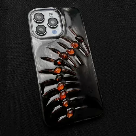 Red Fish Bone Skeleton Spine New Phone Cases Covers Handmade 3D iPhone 15, iPhone 14, iPhone 13, iPhone 12,