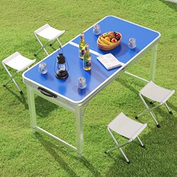 Outdoor Folding Table Dining Table for Home Use, Portable for Small Apartments, Adjustable Height for Camping, Picnics, Market Stalls, and Night Market Storage