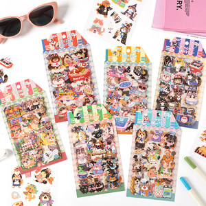 
Cute little daily cartoon animal stickers cute handbook stickers mobile phone case water cup creative landscaping pet stickers