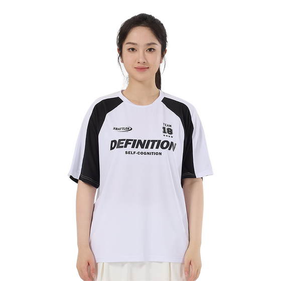 
New quick-dry badminton uniform for women and men's sweat training quick-drying sports top competition short-sleeved couple T-shirt