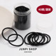 Pack of 80 black high-elasticity and durable rubber bands for women, simple temperament, high ponytail hair circle, head rope, leather sheath hair rope
