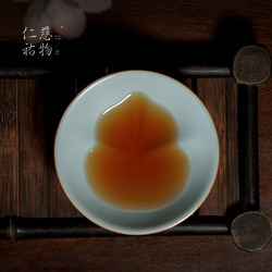 Ruyao Tea Cup, Master Cup, Single Cup for Tasting Tea, Ceramic Personal Use Kung Fu Tea Set, Ruyao Porcelain Gourd-Shaped Cup