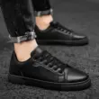 Giày da thông thường cho nam mùa xuân chống thấm nước, chống trơn trượt và chống dầu, giày đầu bếp thể thao, giày thể thao màu đen cỡ lớn 46