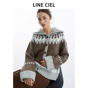 
LINE CIEL [Original and authentic celebrity style] Fair Island wool alpaca sweater jacket