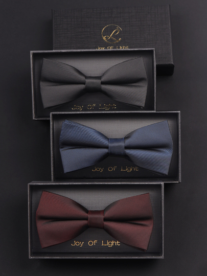 Set Papillon E Fazzoletto Uomo Già Annodato - Regolabile Per Matrimoni E Eventi Formali | Colore Solido - Foto 4