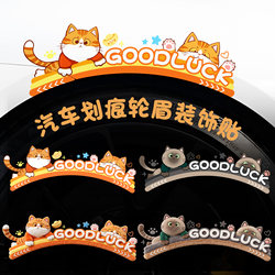 Jinyun Meow Car Wheel Eyebrow Decoration Sticker Creative Scratch Covering Sticker Cartoon Cute Style Waterproof Decorative Sticker