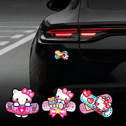 Suitable for Car Stickers Hello Kitty Band-Aid Creative Electric Motorcycle Body Scratch Cover Decorative Stickers
