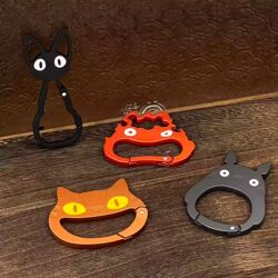 Japanese Studio Ghibli Hayao Miyazaki Keychain Totoro Spirited Away Bus Metal Carabiner Creative Collectible Gift