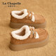 La Chapelle plus velvet Birkenstock shoes for women thick-soled 2025 new winter Northeast snow boots thickened Lok Fu cotton shoes