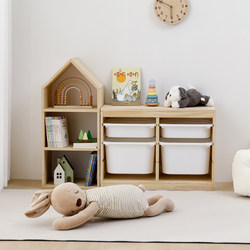 Baby Storage Cabinet Drawer-Type Kindergarten Toy Cabinet Solid Wood Children's Clothing and Supplies Children's Toy Storage Cabinet