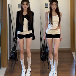 Side-Striped Spicy Girl Shorts for Women, Spring and Autumn 2026 New High-Waisted A-Line Tight-Fitting Outerwear Fitness Casual Sports Hot Pants