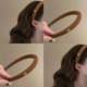 High-ceiling caramel coffee bow headband for women when going out, versatile hair accessories, hair clips, headband, face wash, hair press headband