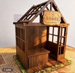 【Forest Coffee House】Wooden Assembly Food Play Accessories/Miniature Scene/Wooden Scene/Dollhouse Scene