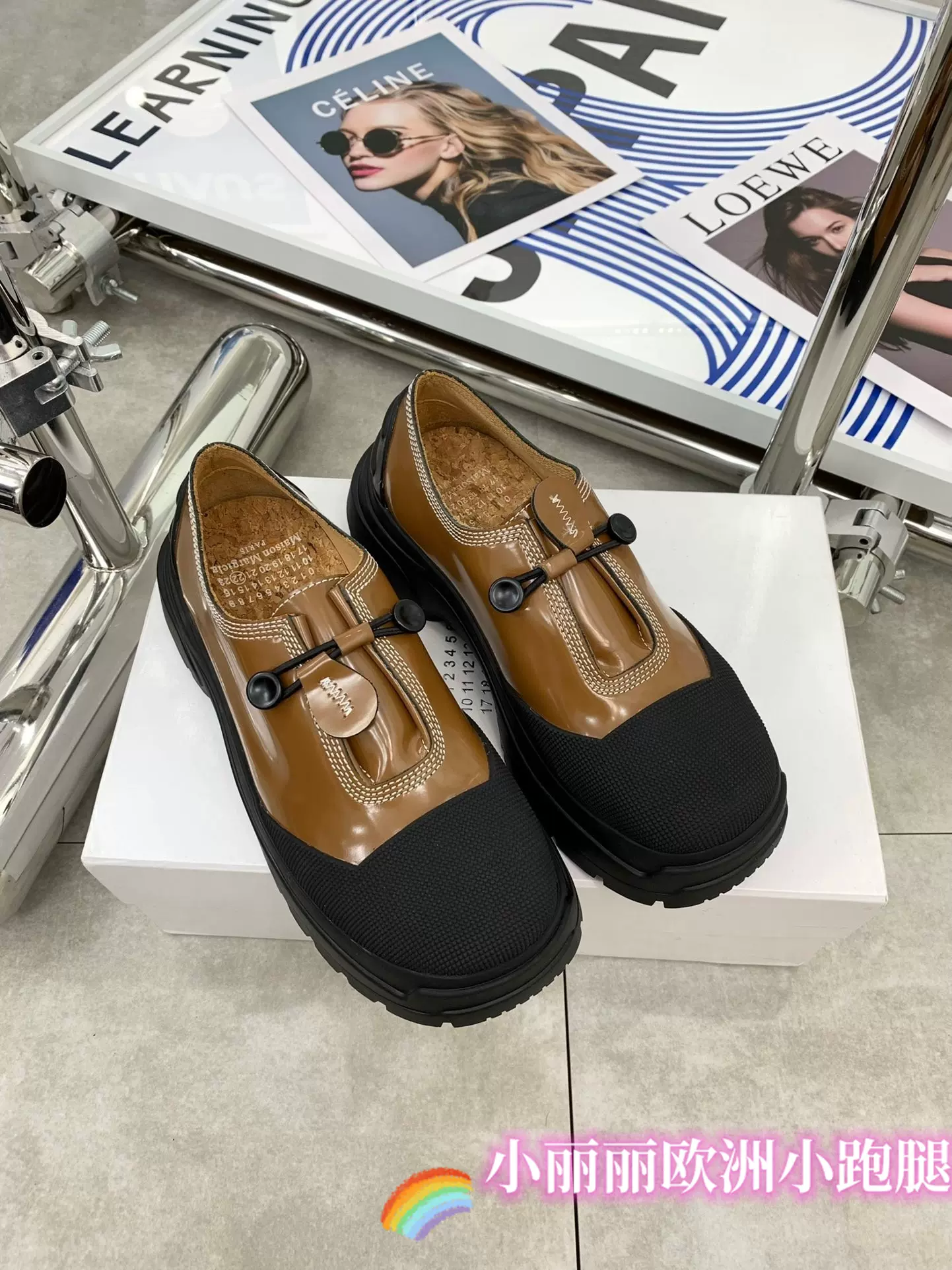 欧洲代购Maison Margiela 马吉拉mm6 23春夏女士厚底松糕乐福鞋-Taobao