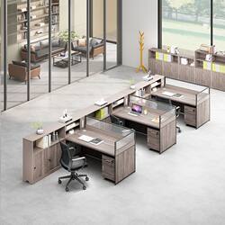 Office Workstation Desks, Teacher Desks, 46-Person Workstation, Simple Staff Partition, Financial Desk and Chair Set