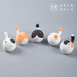 Cat Jingdezhen Ceramic Small Ornaments Desktop Cute Car Interior Car Decorations Di Chinese Valentine's Day Gift