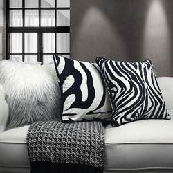 Black and White Zebra Pattern Pillowcase Modern Nordic Style Living Room Sofa Cushion Car Chair Bedside Lumbar Pillow Backrest