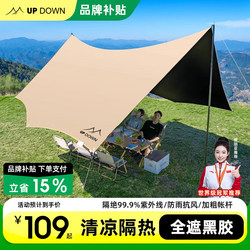 Vinyl Canopy Tent Outdoor 2025 New Model Sun Protection Coating Picnic Complete Camping Equipment Rainproof Sunshade Cloth