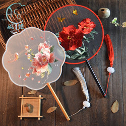 Chinese-Style Suzhou Dance Round Fan with Double-Sided Embroidery, Traditional Suzhou Embroidery, Hanfu, Cheongsam, Ancient Costume, Children's Round Fan