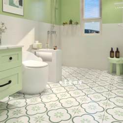 300X300X600 French Retro Tiles Green Kitchen and Bathroom Balcony Tiles Milk White Bathroom Simple Living Room Wall Tiles