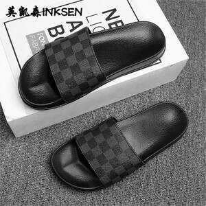 Men's slippers explosion 2023 new external wearing slippers, non -slip shoes, soft bottom foreign trade embroidered home high -end men's drag
