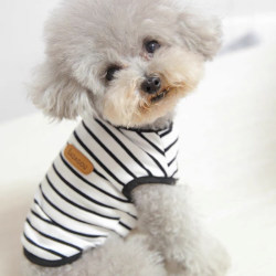 Pet Teddy Pomeranian Bichon Schnauzer Small Dog Clothes Cat Spring and Summer Pure Cotton Thin Vest Summer Wear