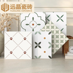 Yuanjing Ceramic Tiles French Small Flower Tiles 400X400 French Nyonya Style Popular Tiles Kitchen Bathroom Floor Tiles Retro