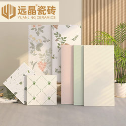 Yuanjing 400X800 Cream Style Soft Light Flower Tiles Cat Claw Tiles Bathroom Tiles Kitchen Wall Tiles Floor Tiles