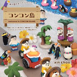 Japanese-Style Zakka Summer Island Cat Mermaid Coconut Tree ins Healing Cartoon Desktop Decoration Gift