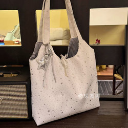 ins Fengxingxing Tote Bag for Women 2026 New Korean Style Large Capacity Commuting Versatile Handbag Canvas Bag Lazy Style