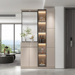 Solid Wood Entryway Shoe Cabinet Integrated with a Simple Modern Living Room Partition Screen, 2026 New Model Cabinet for Home Use, Wine Cabinet