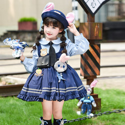 Judy Rabbit Police Officer Girls' Group Dress Children's Children's Day Performance Costume Cos Lolita Princess Dress